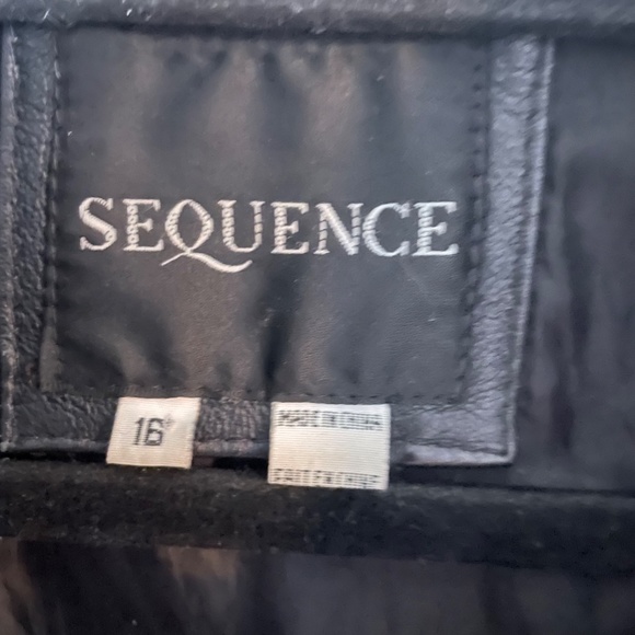 Sequence women's leather jacket button front black - Picture 5 of 5